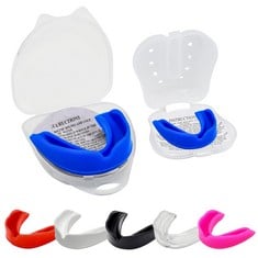 43 X HASH MOUTH GUARD GUM SHIELD - MOUTHGUARDS FOR ADULT SENIOR JUNIOR KIDS YOUTH GREAT FOR SCHOOL COMBAT SPORTS RUGBY SOCCER HOCKEY MUAY THAI MMA BOXING MARTIAL ARTS BASKETBALL WITH CASE(AGE 13+BLUE