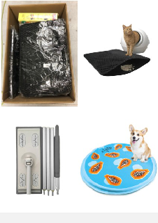 QUANTITY OF ASSORTED ITEMS TO INCLUDE FOLDABLE CAT LITTER MAT 60 X 45 CM WATERPROOF NON-TOXIC HONEYCOMB DESIGN NON-SKID IDEAL WITH FOAM VACUUM CLEANER:: LOCATION - B RACK