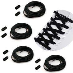 QUANTITY OF YUHOOTECH NO TIE ELASTIC LACES FOR TRAINERS ADULTS/KIDS FLAT ELASTIC SHOELACES - ELASTIC RUNNING SHOE LACES METAL LOCK TIELESS SHOELACES FOR ALL SHOES - SHOELACES REPLACEMENTS - UNIVERSAL