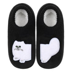 18 X ZYZX CAT SLIPPER SOCKS FOR WOMEN WITH GRIPPERS NON SLIP WINTER CUTE THERMAL KNIT SLIPPERS COSY SOFT FUN FUZZY FLUFFY HOUSE SOCKS CHRISTMAS SOCKS FUNNY GIFTS IDEAS - TOTAL RRP £240: LOCATION - B