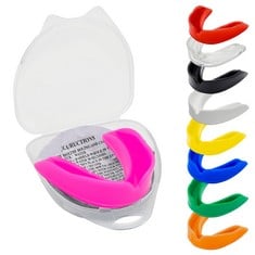 50 X MOUTH GUARD GUM SHIELD – PROFESSIONAL MOUTH GUARD FOR CONTACT SPORTS, RUGBY, MARTIAL ARTS, KARATE, RUGBY, MMA, BOXING, HOCKEY, FOOTBALL FLEXIBLE FOR YOUTH & ADULT (PINK) - TOTAL RRP £250: LOCATI