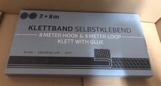 22X KLETTBAND SELBSTKLEBEND 8 METER HOOK & 8 METER LOOP KLETT WITH GLUE TOTAL RRP £109: LOCATION - A RACK