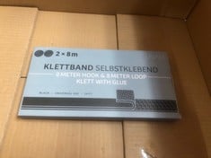 20X KLETTBAND SELBSTKLEBEND 8 METER HOOK & 8 METER LOOP KLETT WITH GLUE TOTAL RRP £100: LOCATION - A RACK