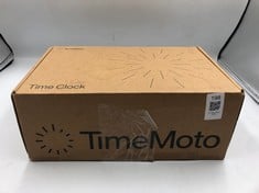 TIMEMOTO TM–616 EMPLOYEE TIME CLOCK WITH RFID AND PIN PUNCHING, OFFICE TIME CARD MACHINE FOR UP TO 200 USERS, CLOCKING, SCHEDULING, TIMESHEETS, REPORTS, WI-FI, APP FOR IOS/ANDROID, 3-YEAR WARRANTY.: