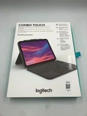 LOGITECH COMBO TOUCH DETACHABLE KEYBOARD CASE FOR IPAD (10TH GEN) WITH LARGE PRECISION TRACKPAD, FULL-SIZE BACKLIT KEYBOARD, AND SMART CONNECTOR TECHNOLOGY, UK LAYOUT - GREY.: LOCATION - A RACK