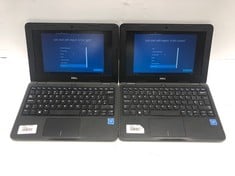 2X DELL LATITUDE 3190, 11.52 SCREEN, 4GB RAM, 64GB STORAGE, INTEL CELERON N4120 CPU @ 1.10GHZ, BLACK, MODEL P26T004 LAPTOPS.: LOCATION - A RACK