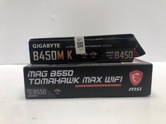 1 X GIGABYTE B450M K ULTRA DURABLE MOTHERBOARD + 1 X MSI MAG B550 TOMAHAWK MAX WIFI: LOCATION - A RACK