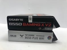 1 X GIGABYTE B550 GAMING X V2 AMD GAMING MOTHERBOARD + 1 X ASUS TUF GAMING MOTHERBOARD B650-PLUS WIFI: LOCATION - A RACK