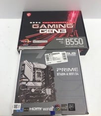 1 X MSI B550 GAMING GEN 3 AMD MOTHERBOARD + 1 X ASUS PRIME B760M-A WIFI D4: LOCATION - A RACK