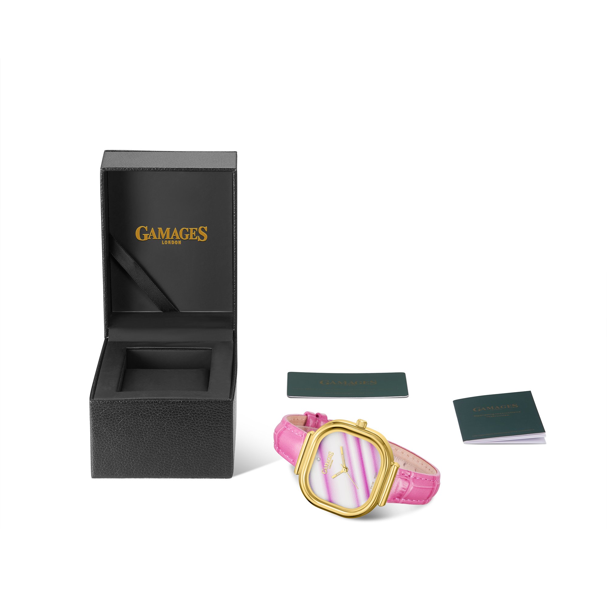 GAMAGES OF LONDON LADIES MIRROR DIAMOND IN GOLD PINK
WATCH SSKU:GAW441 £610: LOCATION - A