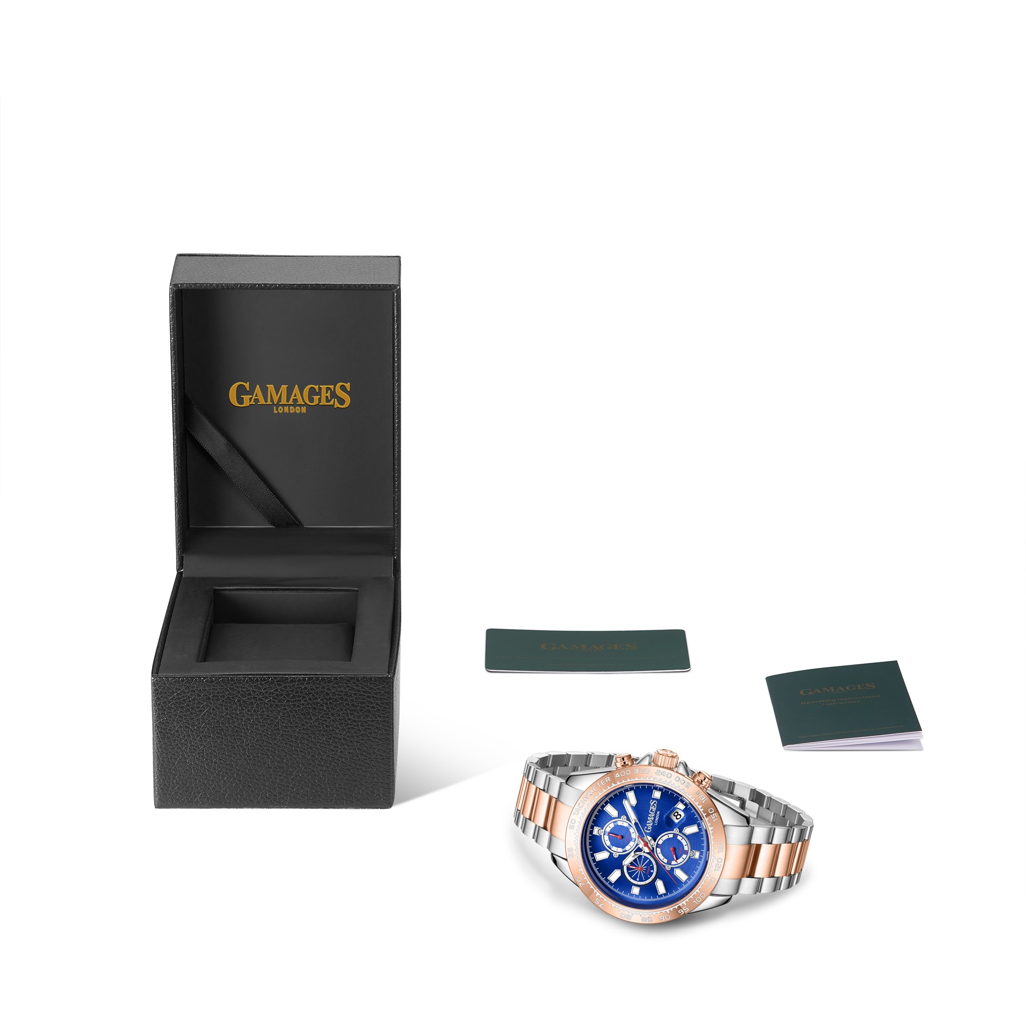 GAMAGES OF LONDON LIMITED EDITION HAND ASSEMBLED SPEED DART MECHANICAL QUARTZ HYBRID SILVER ROSE NAVY WATCH SKU:GA1853 £825: LOCATION - A