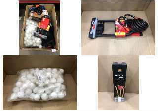 QUANTITY OF SPORT & EXERCISE ITEMS TO INCLUDE TABLE TENNIS BALLS: LOCATION - B