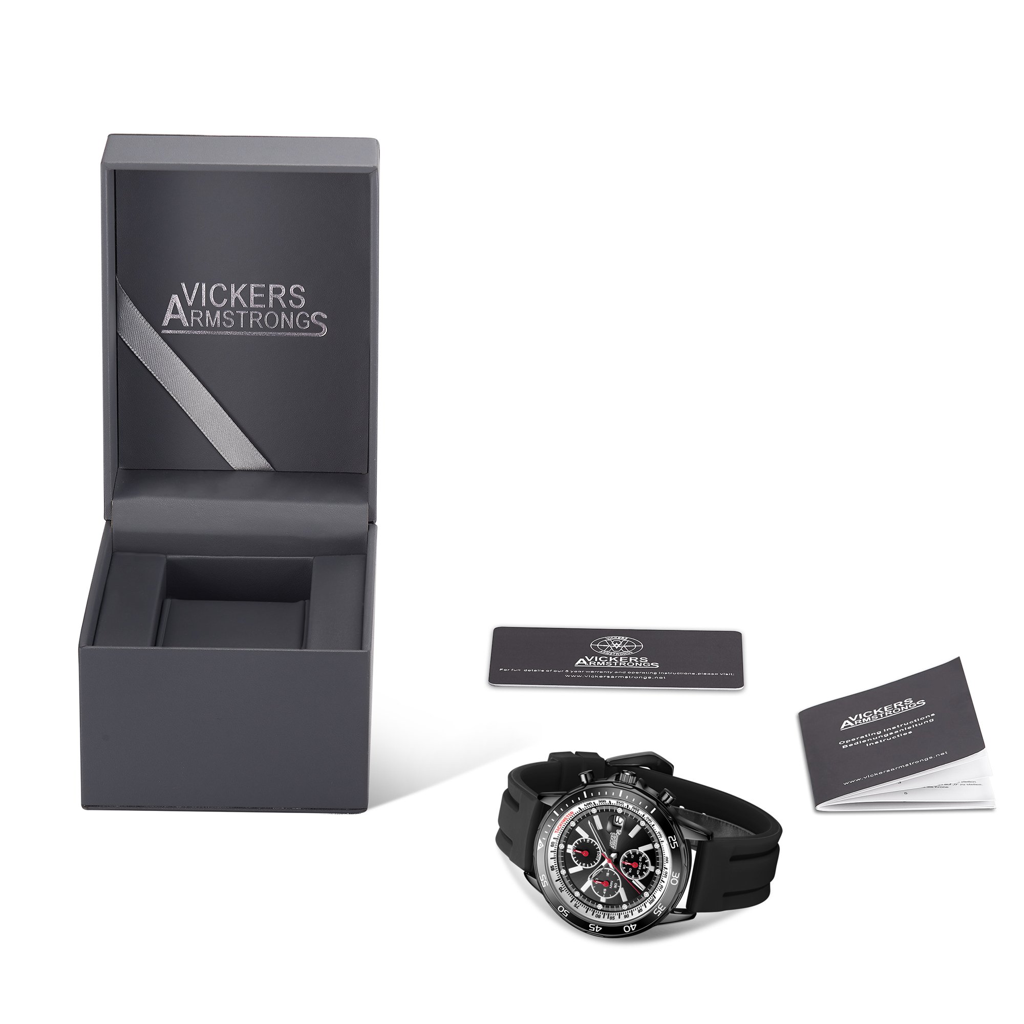 VICKERS ARMSTRONG LIMITED EDITION HAND ASSEMBLED ESCAPADE IN BLACK BLACK WATCH SKU:VA0094 £515: LOCATION - A