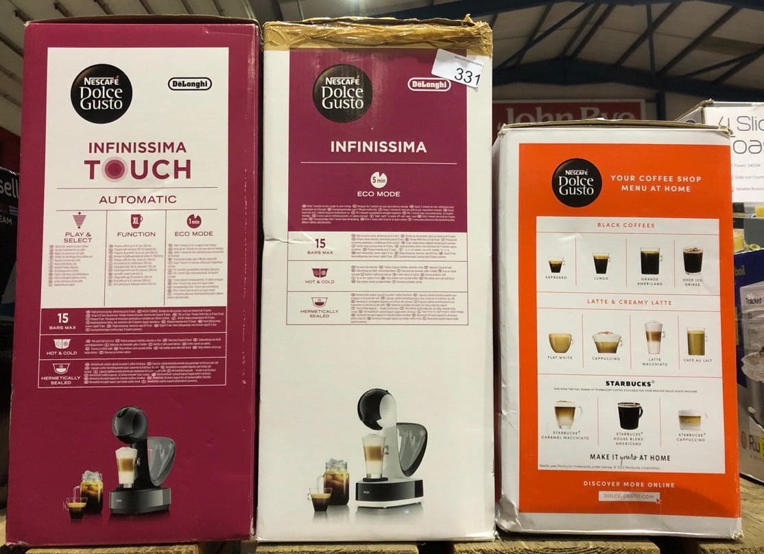 QUANTITY OF KITCHEN & APPLIANCES ITEMS TO INCLUDE NESCAFÉ DOLCE GUSTO DOLCE_GUSTO EDG268.GY COFFEE MACHINE CAP: LOCATION - C