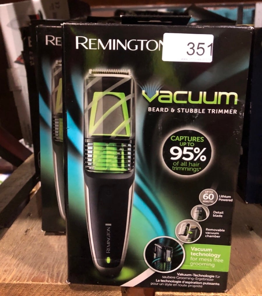 QUANTITY OF HEALTH & BEAUTY ITEMS TO INCLUDE REMINGTON VACUUM BEARD AND STUBBLE TRIMMER (VACUUM TO CATCH TRIMMED HAIR, TITANIUM BLADES, ADJUSTABLE COMB, DETAIL BLADE FOR STYLING AND EDGING, LITHIUM P