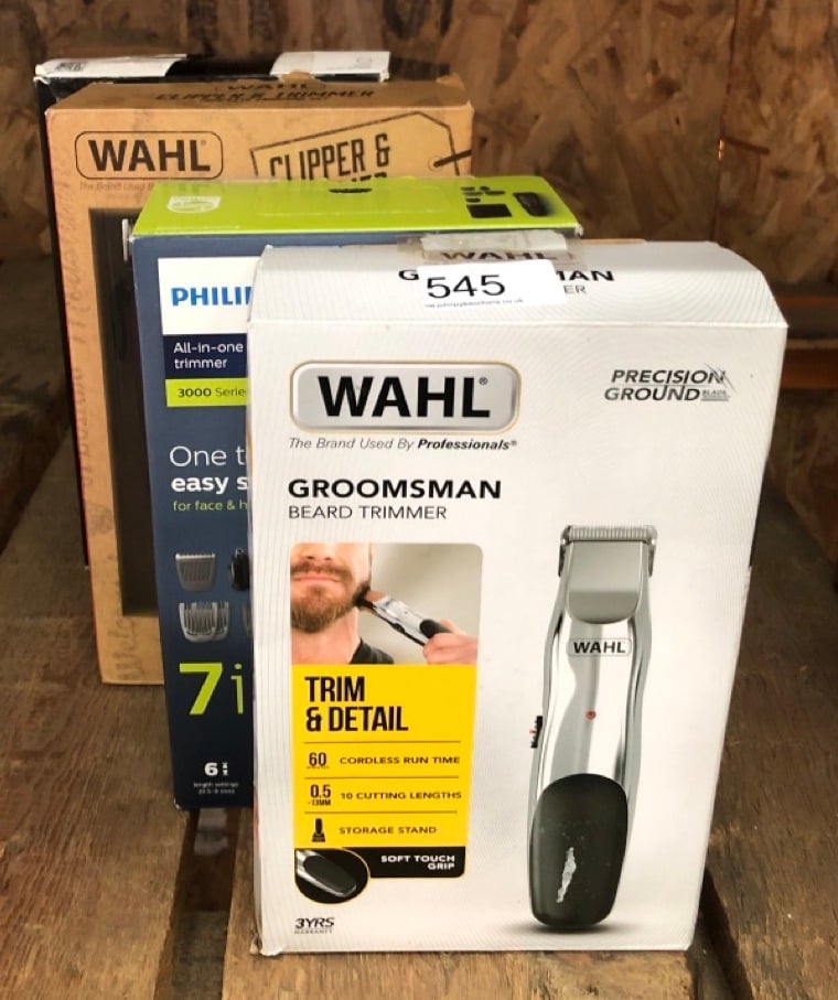 QUANTITY OF HEALTH & BEAUTY ITEMS TO INCLUDE WAHL GROOMSMAN RECHARGEABLE BEARD TRIMMER, GIFTS FOR HIM, BEARD TRIMMERS FOR MEN, STUBBLE TRIMMER, MALE GROOMING , CORDLESS BEARD TRIMMER, BEARD CARE KIT: