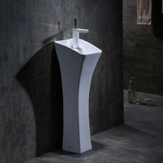 NEW PEDESTAL BATHROOM SINK BASIN RRP £349