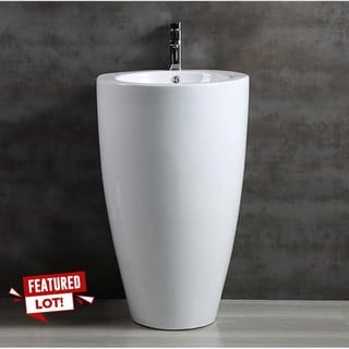 NEW PEDESTAL BATHROOM SINK BASIN RRP £799