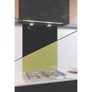 5X ALU SPLASH SPLASHBACK PANELS DARK BLACK/BRIGHT OLIVE