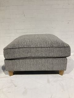 LARGE UPHOLSTERED GREY FOOTSTOOL RRP £199