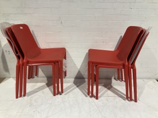 SET OF 6 HATTON INDOOR/OUTDOOR STACKING CHAIRS RRP £49 EACH