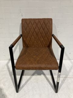 TAN LEATHER DINING CHAIR RRP £89