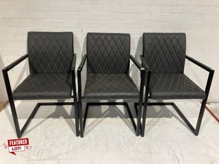 3X GREY DINING CHAIRS RRP £249