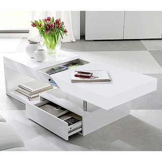 WHITE GLOSS COFFEE TABLE RRP £199