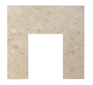 CREAM MARBLE FIREPLACE BACK PANEL RRP £149