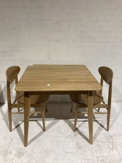 SOLID OAK SCANDI 4 SEAT DINING SET RRP £699