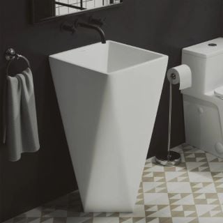 NEW PEDESTAL BATHROOM SINK BASIN RRP £799