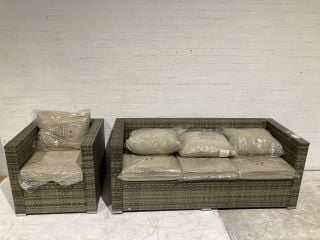 OUTDOOR RATTAN GARDEN SOFA SET RRP £529