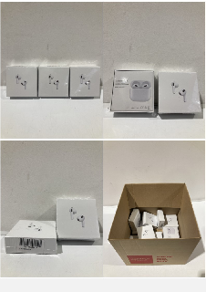 A BOX TO INCLUDE A BOX TO INCLUDE WHITE WIRELESS EARBUDS WITH MAGNETIC CHARGING CASE