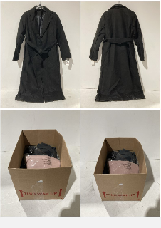 A BOX TO INCLUDE SEBO PARIS BLACK WOMEN'S OVERCOAT SMALL