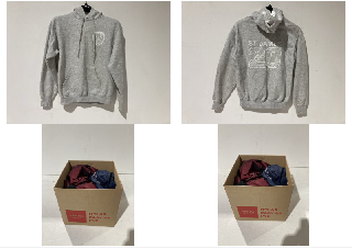 A BOX TO INCLUDE SIS GREY HOODIE L