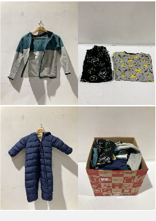 A BOX OF CHILDREN'S CLOTHING TO INCLUDE XBOX PJ BOTTOMS 6YRS