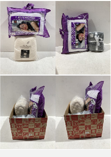 A BOX TO INCLUDE 2PCS GREY BATH SHEET SET