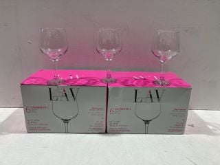 A BOX TO INCLUDE LAV 6 PCS LAL GLASSES