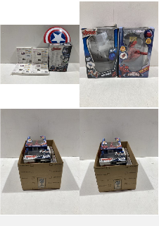 A BOX TO INCLUDE MARVEL AVENGERS CAPTAIN AMERICA SHIELD 3D DISCO LIGHT