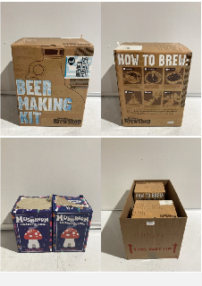 A BOX TO INCLUDE BEER MAKING KIT