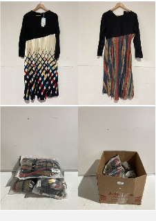 BOX OF ITEMS TO INCLUDE NAGRI HOLY SPIRIT TROUSERS SMALL