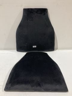 2X BLACK SUEDE SEAT TOP