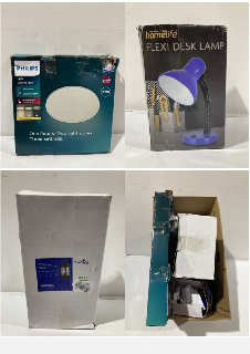 A BOX OF ASSORTED ITEMS TO INCLUDE PHILIPS LED CEILING LIGHT