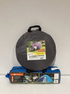 A BOX OF ASSORTED ITEMS TO INCLUDE OZARK TRAIL 2 PERSON TENT