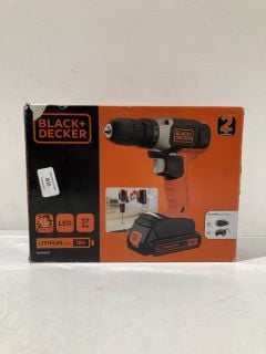 1 X BLACK DECKER DRILL INCLUDING CHARGER AND BASE