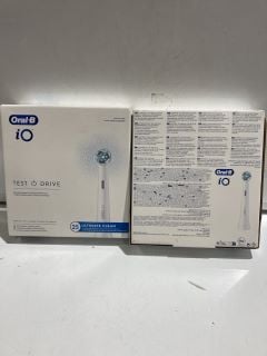 BOX OF ITEMS TO INCLUDE ORAL B IO TEST AND DRIVE TOOTHBRUSH HEADS