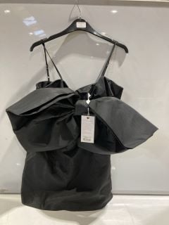 FOREVER UNIQUE OVERSIZED BOW BODYCON MINI DRESS IN BLACK SIZE 12 RRP £110