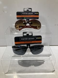 BOX OF SUNGLASSES TO INCLUDE FOREST GRANT POLYCARBONATE SUNGLASSES WITH UVA-UVB LENS PROTECTION