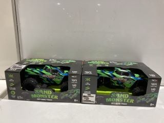 2 SAND MONSTERS OFF-ROAD RADIO CONTROLLED TRUCK