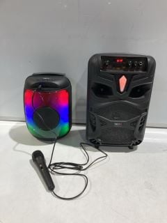 RED5 WIRELESS RAIN BOW PARTY SPEAKER & RED5 WIRELESS KARAOKE SPEAKERS